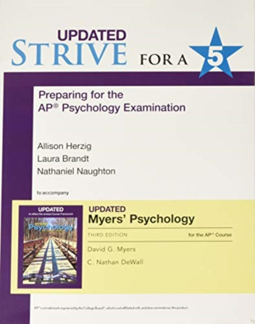 Book cover of: Updated Strive for a 5: Preparing for the AP® Psychology Exam. By: David G. Myers