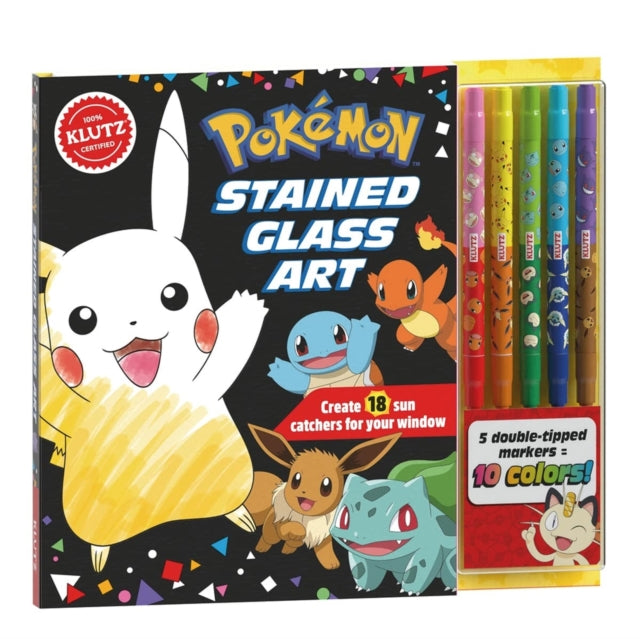 Book cover of: Pokemon Stained Glass. By: Editors of Klutz