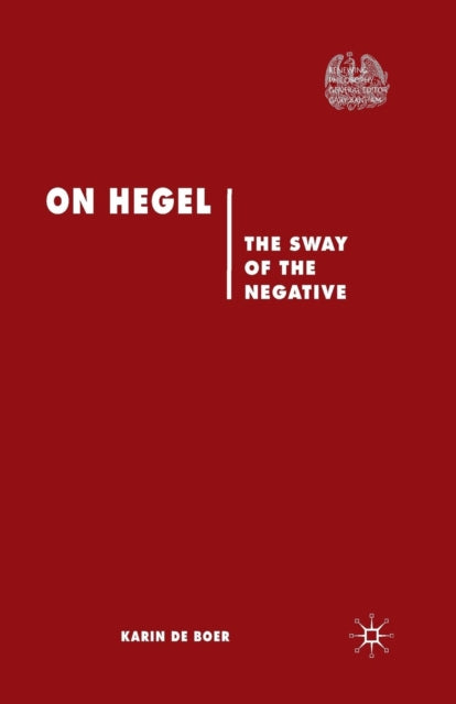 Book cover of: On Hegel. By: Karin de Boer