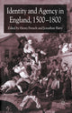 Book cover of: Identity and Agency in England, 1500–1800. By: J. Barry