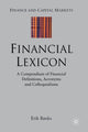 Book cover of: Financial Lexicon. By: E. Banks