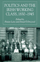 Book cover of: Politics and the Irish Working Class, 1830–1945. By: Donal Ó Drisceoil