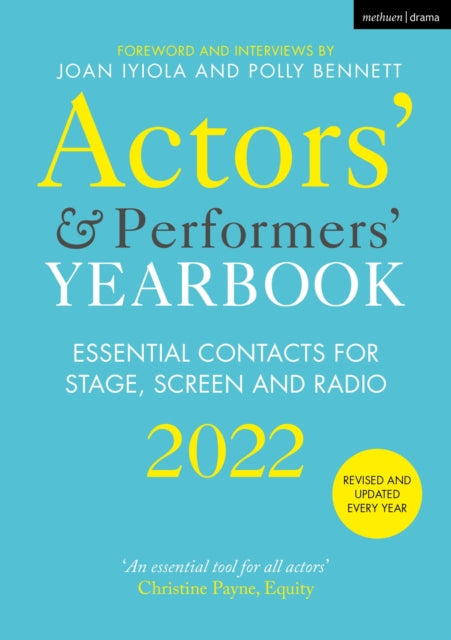 Book cover of: Actors' and Performers' Yearbook 2022. By: Joan Iyiola