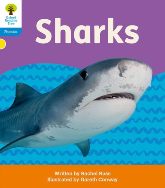 Book cover of: Oxford Reading Tree: Floppy's Phonics Decoding Practice: Oxford Level 3: Sharks. By: Rachel Russ