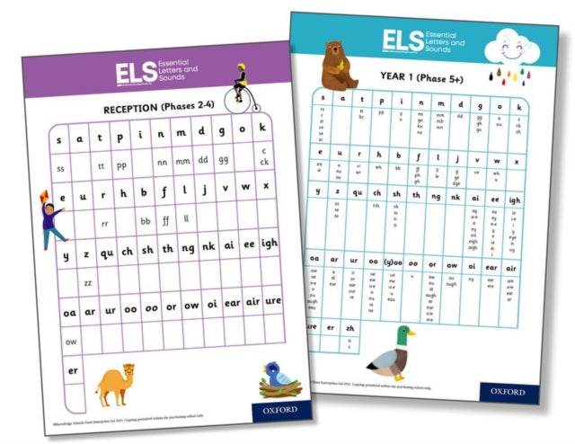 Book cover of: Essential Letters and Sounds: Essential Letters and Sounds: Spelling Poster: Pack of 2
