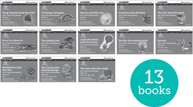 Book cover of: Read Write Inc. Phonics: Grey Set 7 More Black & White Storybooks (Pack of 13). By: Adrian Bradbury