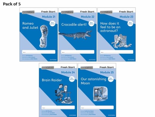 Book cover of: Read Write Inc. Fresh Start: 2024 Modules 21-25 - Pack of 5. By: Ruth Miskin