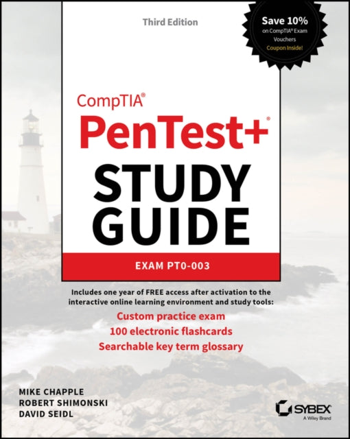 Book cover of: CompTIA PenTest+ Study Guide. By: Mike Chapple