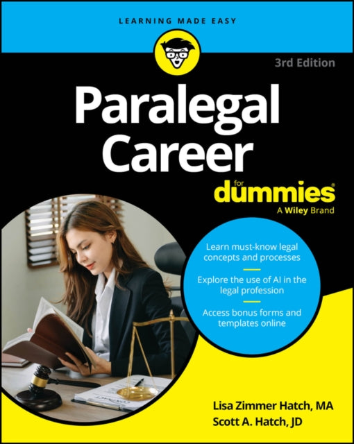 Book cover of: Paralegal Career For Dummies. By: Lisa Zimmer Hatch