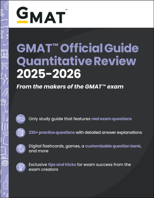 Book cover of: GMAT Official Guide Quantitative Review 2025-2026. By: GMAC (Graduate Management Admission Council)