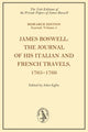 Book cover of: James Boswell, the Journal of His Italian and French Travels, 1765 1766