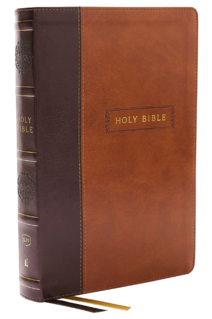 Book cover of: KJV Holy Bible with 73,000 Center-Column Cross References, Brown Leathersoft, Red Letter, Comfort Print (Thumb Indexed): King James Version. By: Zondervan Publishing Company