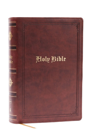 NKJV Bible: Personal Size Giant Print, Brown Leathersoft, Holy Bible, Red Letter, Comfort Print: New King James Version