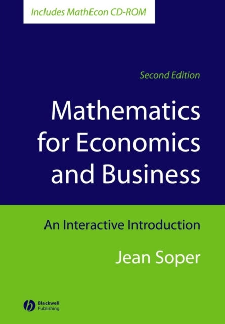 Book cover of: Mathematics for Economics and Business. By: Jean Soper