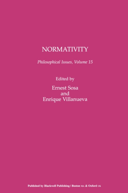 Book cover of: Normativity, Volume 15. By: Enrique Villanueva