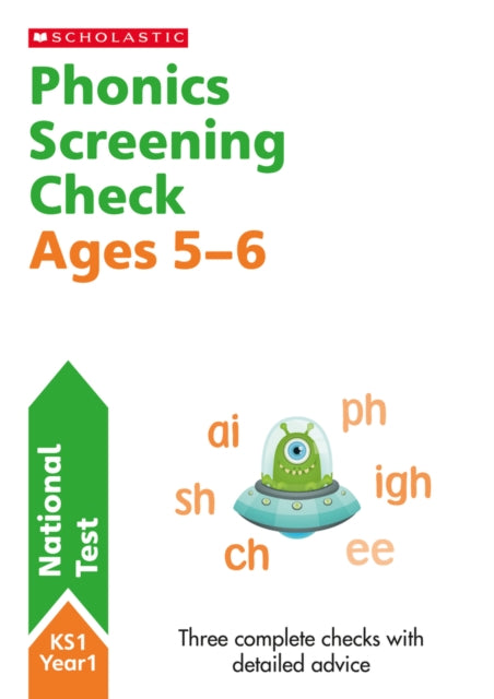 Book cover of: Phonics Screening Check Ages 5-6. By: Wendy Jolliffe