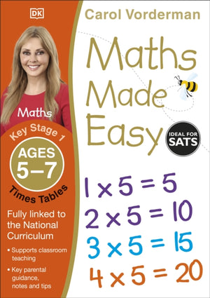 Maths Made Easy: Times Tables, Ages 5-7 (Key Stage 1), Supports the National Curriculum, Multiplication Exercise Book