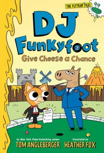 Book cover of: DJ Funkyfoot: Give Cheese a Chance (DJ Funkyfoot #2). By: Tom Angleberger