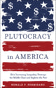 Book cover of: Plutocracy in America. By: Ronald P. Formisano