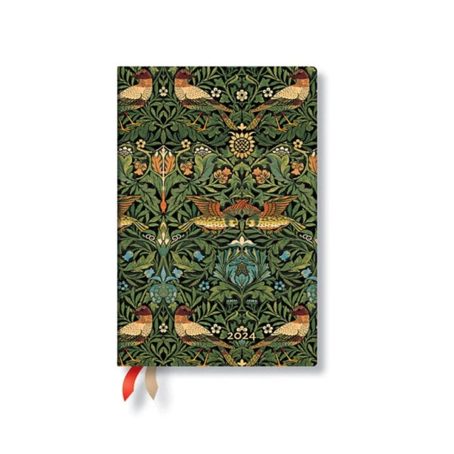 Book cover of: Morris Birds (William Morris) Mini 12-month Dayplanner 2024. By: Paperblanks