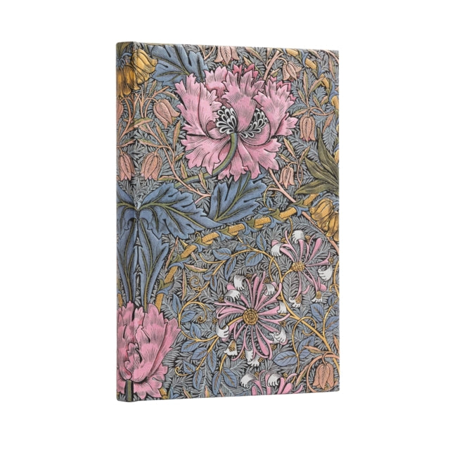 Book cover of: Morris Pink Honeysuckle (William Morris) Midi Unlined Hardcover Journal. By: Paperblanks