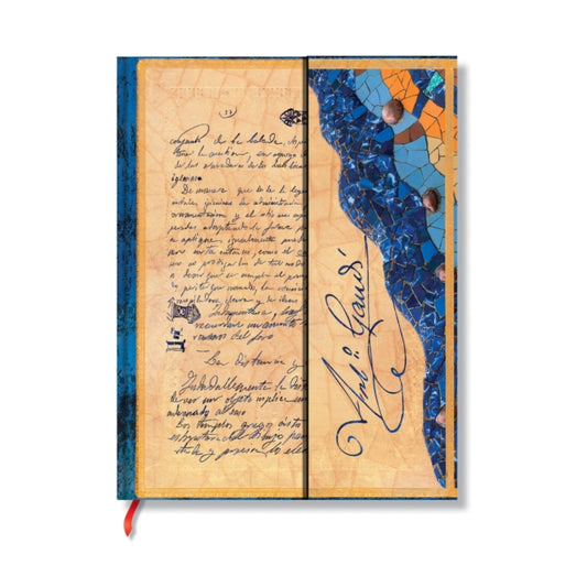 Book cover of: Gaudi, The Manuscript of Reus (Embellished Manuscripts Collection) Ultra Lined Hardback Journal (Elastic Band Closure). By: Paperblanks