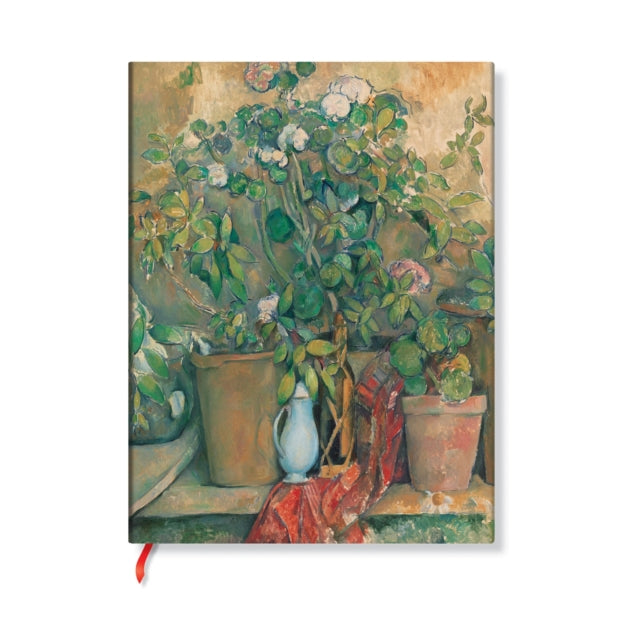 Book cover of: Cezanne’s Terracotta Pots and Flowers Mini Lined Hardback Journal (Elastic Band Closure)