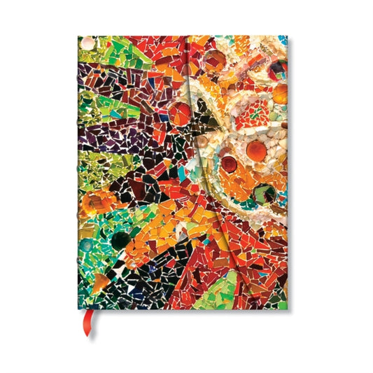 Book cover of: Gaudi’s Sun (Gaudi’s Mosaics) Ultra Lined Hardback Journal (Wrap Closure)