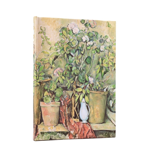 Book cover of: Cezanne’s Terracotta Pots and Flowers Midi Address Book (Elastic Band Closure)
