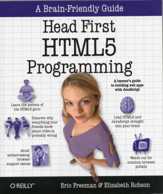 Book cover of: Head First HTML5. By: Eric Freeman