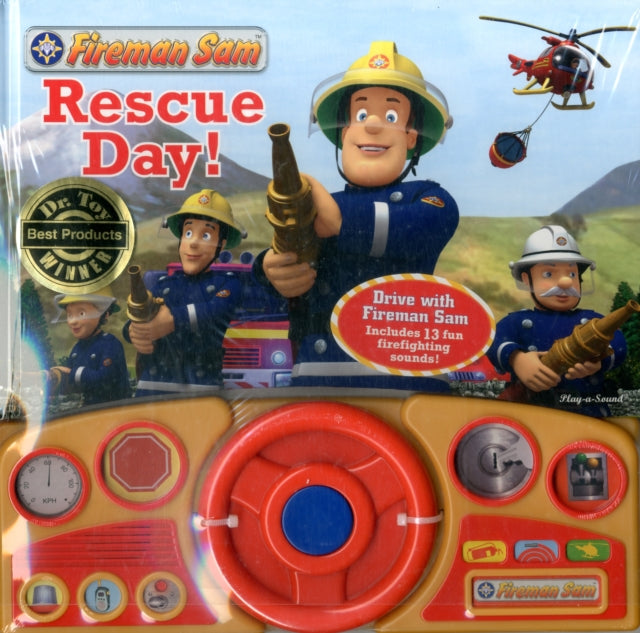 Book cover of: Fireman Sam: Rescue Day!. By: Howard Hughes