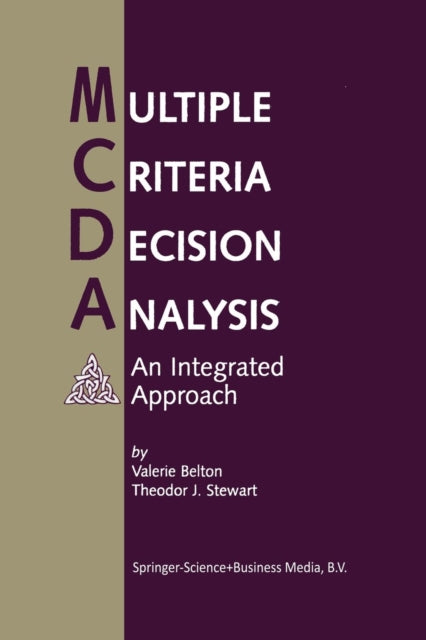 Book cover of: Multiple Criteria Decision Analysis. By: Valerie Belton