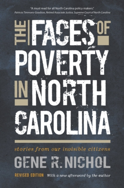 Book cover of: Faces of Poverty in North Carolina. By: Gene R. Nichol