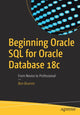 Book cover of: Beginning Oracle SQL for Oracle Database 18c. By: Ben Brumm