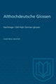 Book cover of: Althochdeutsche Glossen. By: MAYER