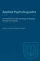 Book cover of: Applied Psycholinguistics. By: Titone DANESI