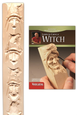 Learn to Carve a Witch Study Stick Kit