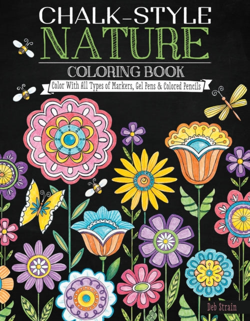 Book cover of: Chalk-Style Nature Coloring Book. By: Deb Strain
