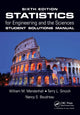 Book cover of: Statistics for Engineering and the Sciences Student Solutions Manual. By: William M. Mendenhall