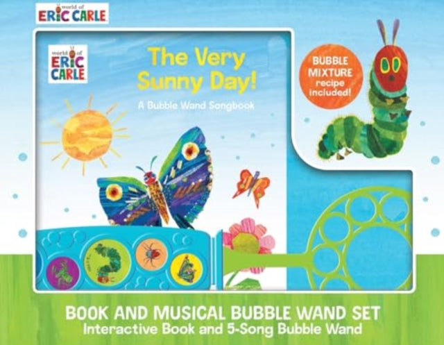 Book cover of: Eric Carl Bubble Wand Songbook Very Sunny Day Sound Book Set. By: PI Kids