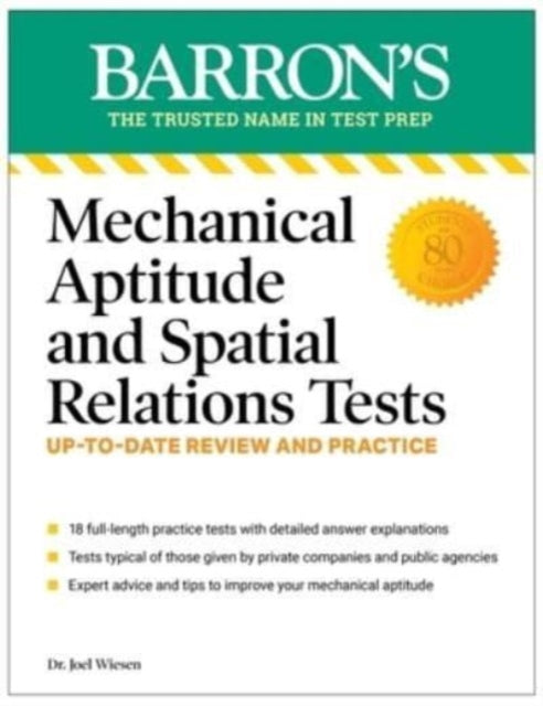 Book cover of: Mechanical Aptitude and Spatial Relations Tests, Fourth Edition. By: Joel Wiesen
