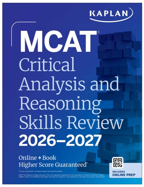 Book cover of: MCAT Critical Analysis and Reasoning Skills Review 2026-2027. By: Kaplan Test Prep