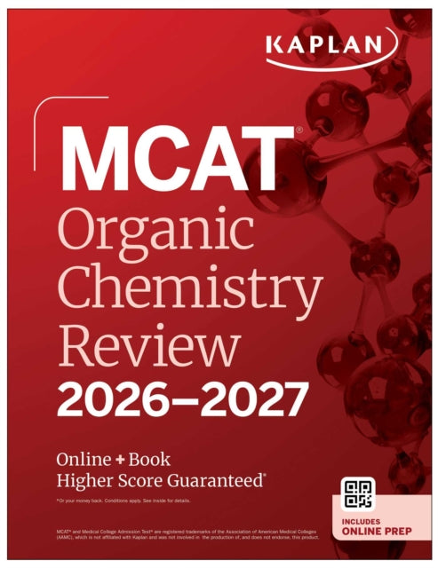 Book cover of: MCAT Organic Chemistry Review 2026-2027. By: Kaplan Test Prep