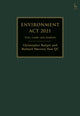 Book cover of: Environment Act 2021. By: Christopher Badger