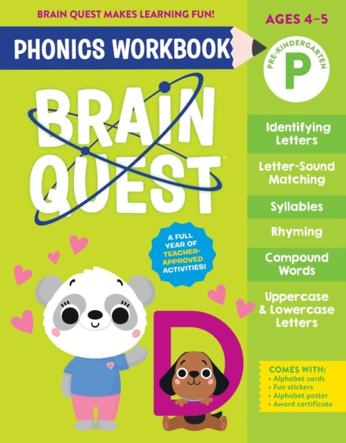 Book cover of: Brain Quest Phonics Workbook: Pre-Kindergarten