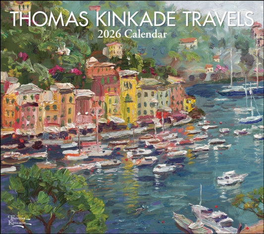 Book cover of: Thomas Kinkade Travels 2026 Deluxe Wall Calendar