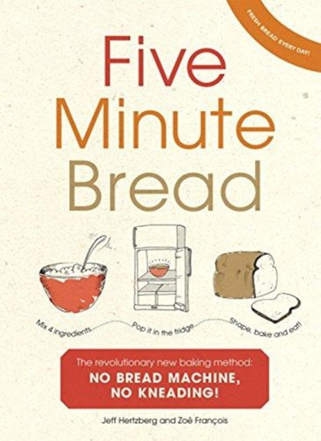 Book cover of: Five Minute Bread. By: Jeffrey Hertzberg