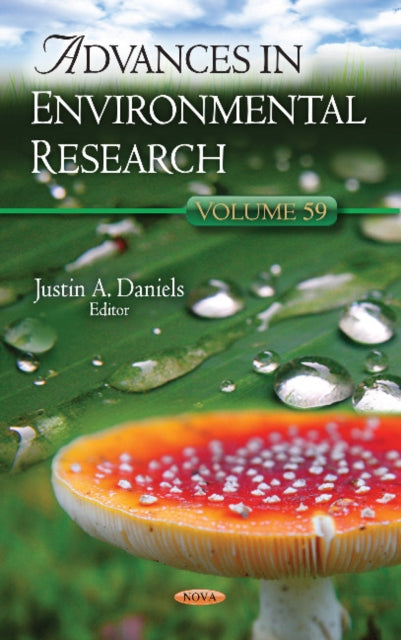 Book cover of: Advances in Environmental Research. By: Justin A. Daniels