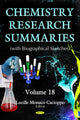 Book cover of: Chemistry Research Summaries. By: Lucille Monaco Cacioppo