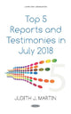 Book cover of: Top 5 Reports and Testimonies in July 2018. By: Judith J. Martin